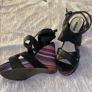 Unlisted platform wedge sandals 8M